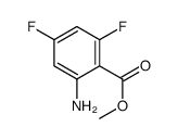 2-氨基-4,6-二氟苯甲酸甲酯结构式