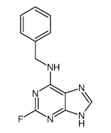 N-benzyl-2-fluoro-9H-purin-6-amine结构式