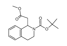 1-methoxycarbonylmethyl-3,4-dihydro-1H-isoguinoline-2-carboxylic acid tert-butyl ester结构式