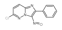 6-氯-3-亚硝基-2-苯基咪唑并[1,2-b]哒嗪结构式