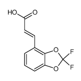 (E)-3-(2,2-difluoro-1,3-benzodioxol-4-yl)-2-propenoic acid结构式
