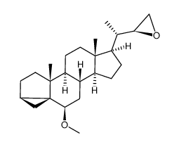 (22R)-22,23-epoxy-6β-methoxy-3α,5-cyclo-5α-24-norcholane结构式