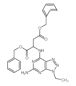 L-Aspartic acid,N-(5-amino-3-ethyl-3H-1,2,3-triazolo[4,5-d]pyrimidin-7-yl)-, bis(phenylmethyl)ester (9CI) Structure