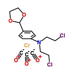N,N-bis(2-chloroethyl)-4-(1,3-dioxolan-2-yl)aniline,carbon monoxide,chromium Structure
