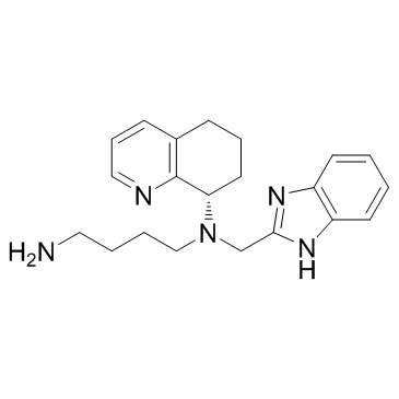 N’-(1H-苯并咪唑-2-甲基)-N’-((S)-5,6,7,8-四氢喹啉-8-基)丁烷-1,4-二胺结构式
