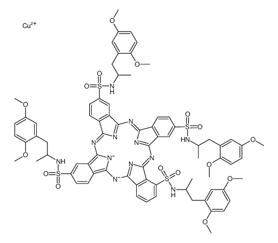 [N,N',N'',N'''-tetrakis[2-(2,5-dimethoxyphenyl)-1-methylethyl]-29H,31H-phthalocyanine-1,8,15,22-tetrasulphonamidato(2-)-N29,N30,N31,N32]copper结构式