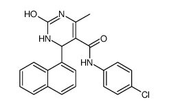N-(4-chlorophenyl)-6-methyl-4-naphthalen-1-yl-2-oxo-3,4-dihydro-1H-pyrimidine-5-carboxamide Structure