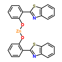 Zinc bis[2-(1,3-benzothiazol-2-yl)phenolate] structure