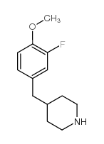 4-(3-氟-4-甲氧基-苄基)哌啶结构式