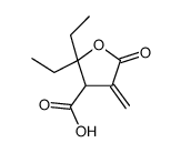2,2-diethyl-4-methylidene-5-oxooxolane-3-carboxylic acid结构式