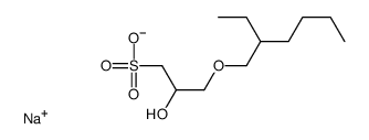 3-[(2-Ethylhexyl)oxy]-2-hydroxy-1-propanesulfonic acid sodium salt结构式