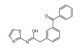 2-(3-benzoylphenyl)-N-(1,3-thiazol-2-yl)acetamide Structure