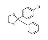 2-(4-chlorophenyl)-2-phenyl-1,3-dithiolane结构式