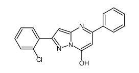 Pyrazolo[1,5-a]pyrimidin-7-ol, 2-(2-chlorophenyl)-5-phenyl- (9CI) Structure