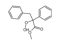 2.3-Diphenyl-2-hydroperoxy-propionsaeure-methylester Structure