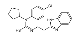 (9CI)-N-[2-(1H-苯并咪唑-2-基)乙基]-N-(4-氯苯基)-N-环戊基-硫脲结构式