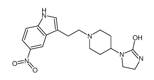 1-[1-[2-(5-nitro-1H-indol-3-yl)ethyl]piperidin-4-yl]imidazolidin-2-one结构式
