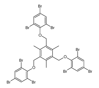 1,3,5-trimethyl-2,4,6-tris[(2,4,6-tribromophenoxy)methyl]benzene结构式