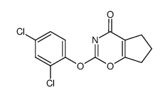 2-(2,4-dichloro-phenoxy)-6,7-dihydro-5H-cyclopenta[e][1,3]oxazin-4-one结构式