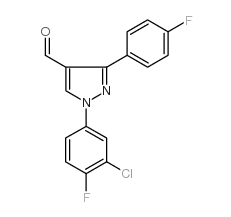 1-(3-chloro-4-fluorophenyl)-3-(4-fluorophenyl)-1h-pyrazole-4-carbaldehyde Structure