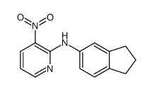 N-(2,3-dihydro-1H-inden-5-yl)-3-nitropyridin-2-amine结构式
