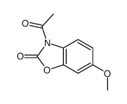 3-acetyl-6-methoxy-1,3-benzoxazol-2-one Structure