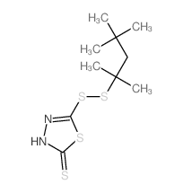 5-(2,4,4-trimethylpentan-2-yldisulfanyl)-3H-1,3,4-thiadiazole-2-thione结构式