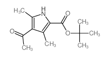 4-乙酰基-3,5-二甲基-2-吡咯羧酸叔丁酯结构式