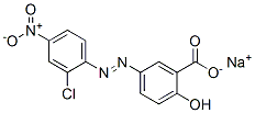5-[(2-Chloro-4-nitrophenyl)azo]-2-hydroxybenzoic acid sodium salt Structure