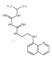 Guanidine,N-[imino[(1-methylethyl)amino]methyl]-N'-[2-(8-quinolinylamino)ethyl]-,hydrochloride (1:1) structure