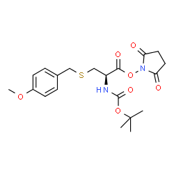 Boc-S-4-甲氧基苄基-L-半胱氨酸N-羟基琥珀酰亚胺酯结构式