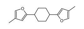4-methyl-2-[4-(4-methylfuran-2-yl)cyclohexyl]furan结构式