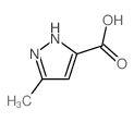 3-甲基-1H-吡唑-5-羧酸结构式