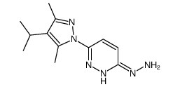 [6-(3,5-dimethyl-4-propan-2-ylpyrazol-1-yl)pyridazin-3-yl]hydrazine结构式