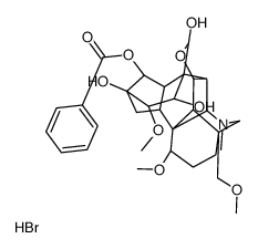 Benzoylhypaconine hydrobromide Structure