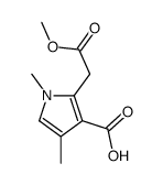 2-(2-甲氧基-2-氧代乙基)-1,4-二甲基-1H-吡咯-3-羧酸结构式