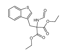 3-[Benzo[b]thienyl-3]-(2-carbethoxy-2-formamido)-propionsaeureethylester Structure
