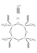二羰基二氯铂与2,4,6-三乙基-2,4,6-三甲基环三硅氧烷的反应产物结构式