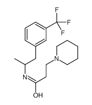 N-[α-Methyl-m-(trifluoromethyl)phenethyl]-3-piperidinopropionamide结构式