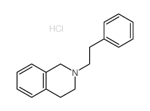 Isoquinoline, 1,2,3,4-tetrahydro-2-(2-phenylethyl)-,hydrochloride (1:1) Structure