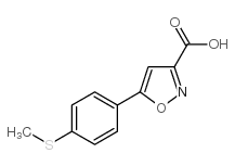 5-(4-(methylthio)phenyl)isoxazole-3-carboxylic acid Structure