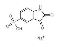 靛红-5-磺酸钠结构式