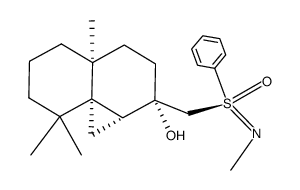 (((1aR,2S,4aS,8aS)-2-hydroxy-4a,8,8-trimethyldecahydrocyclopropa[d]naphthalen-2-yl)methyl)(methylimino)(phenyl)-l6-sulfanone结构式