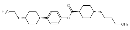 4-(反式-4-丙基环己基)-苯基反式-4-戊基环己烷羧酸酯结构式