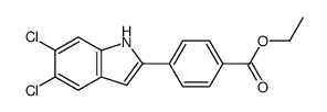 ethyl 4-(5,6-dichloro-1H-indol-2-yl)benzoate Structure
