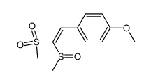 (E)-1-methoxy-4-(2-(methylsulfinyl)-2-(methylsulfonyl)vinyl)benzene Structure