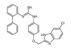 3-[4-[(5-chloro-3H-benzoimidazol-2-yl)methoxy]phenyl]-1-(2-phenylpheny l)thiourea结构式