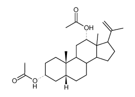 20-Methylen-5β-pregnan-3β,12α-diol-diacetat Structure