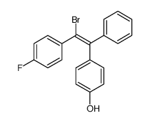 4-[(Z)-2-bromo-2-(4-fluorophenyl)-1-phenylethenyl]phenol结构式