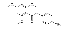 3-(4-amino-phenyl)-5,7-dimethoxy-chromen-4-one结构式